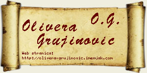 Olivera Grujinović vizit kartica